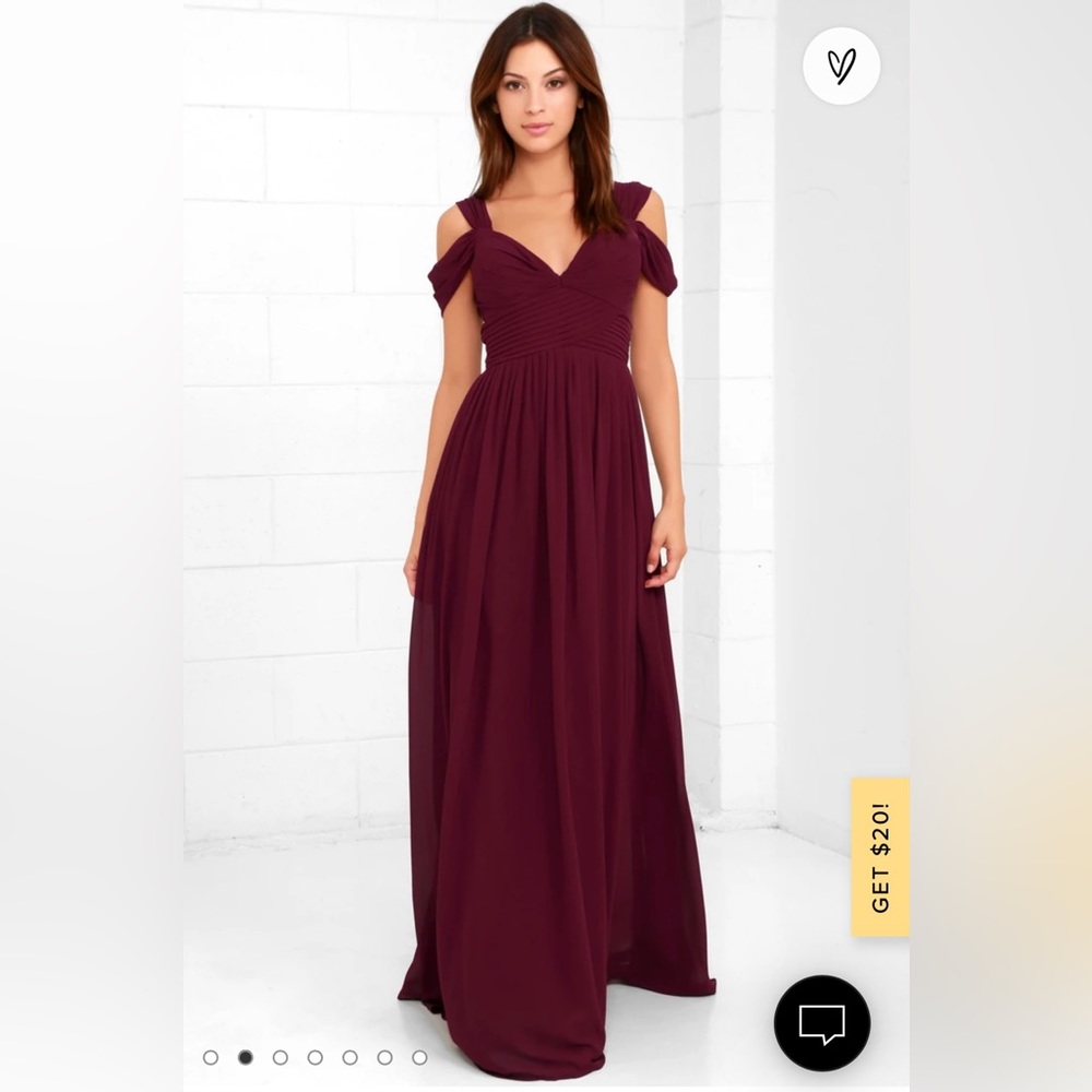 Lulus Make Me Move Burgundy Maxi Dress